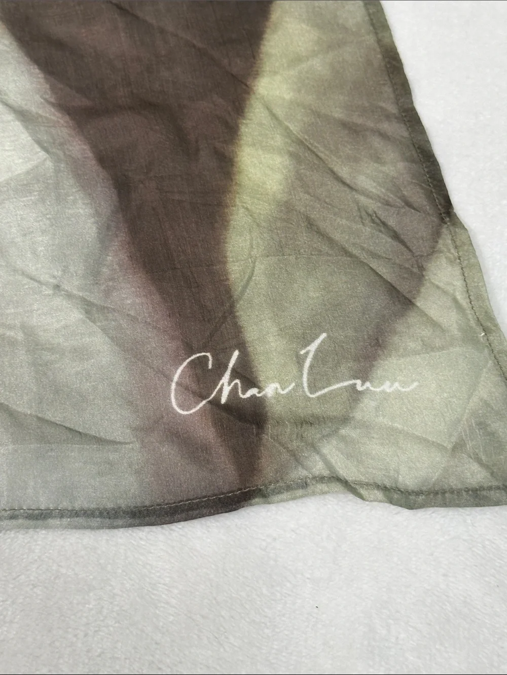 Chan Luu Brown and Cream Sunflower Print Silk Scarf!
